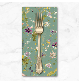 PD's Kelly Ventura Collection Perennial, Flowerfield in Sage, Dinner Napkin