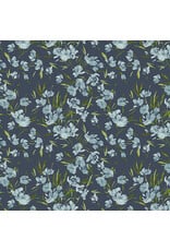 Kelly Ventura Perennial, Peony Tulip in Slate, Fabric Half-Yards