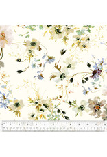 PD's Kelly Ventura Collection Perennial, Wild Anemone in Ivory, Dinner Napkin