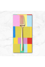 PD's Moda Collection Whatever the Weather, Color Blocks in Rainbow, Dinner Napkin