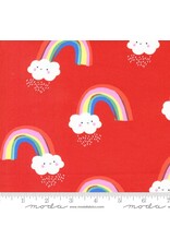 PD's Moda Collection Whatever the Weather, Papercut Rainbows in Rose, Dinner Napkin