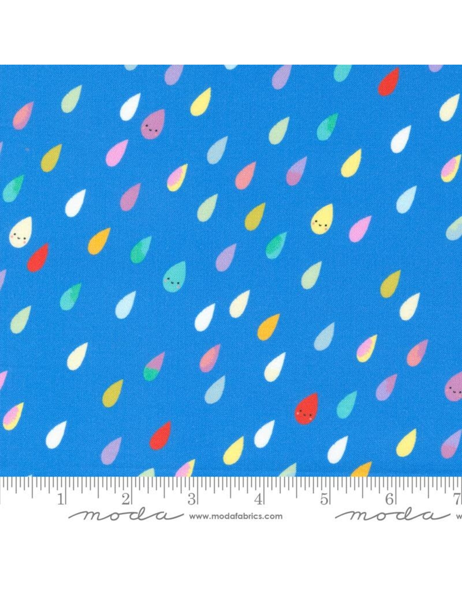 PD's Moda Collection Whatever the Weather, Rainbow Raindrops in Bright Sky, Dinner Napkin