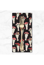 PD's Riley Blake Collection My Valentine, Bouquets in Black, Dinner Napkin