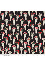 Riley Blake Fabrics ON SALE- 5 YARD CUT - My Valentine, Bouquets in Black
