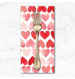 PD's Riley Blake Collection My Valentine, Hearts in White, Dinner Napkin