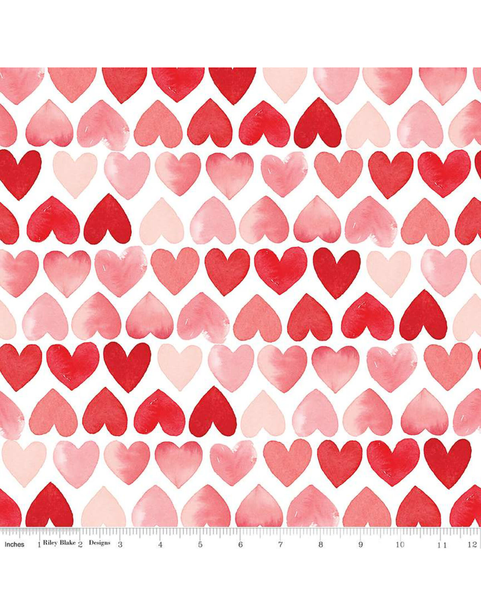 PD's Riley Blake Collection My Valentine, Hearts in White, Dinner Napkin