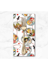 PD's J Wecker Frisch Collection All My Heart, Key To My Heart in White, Dinner Napkin