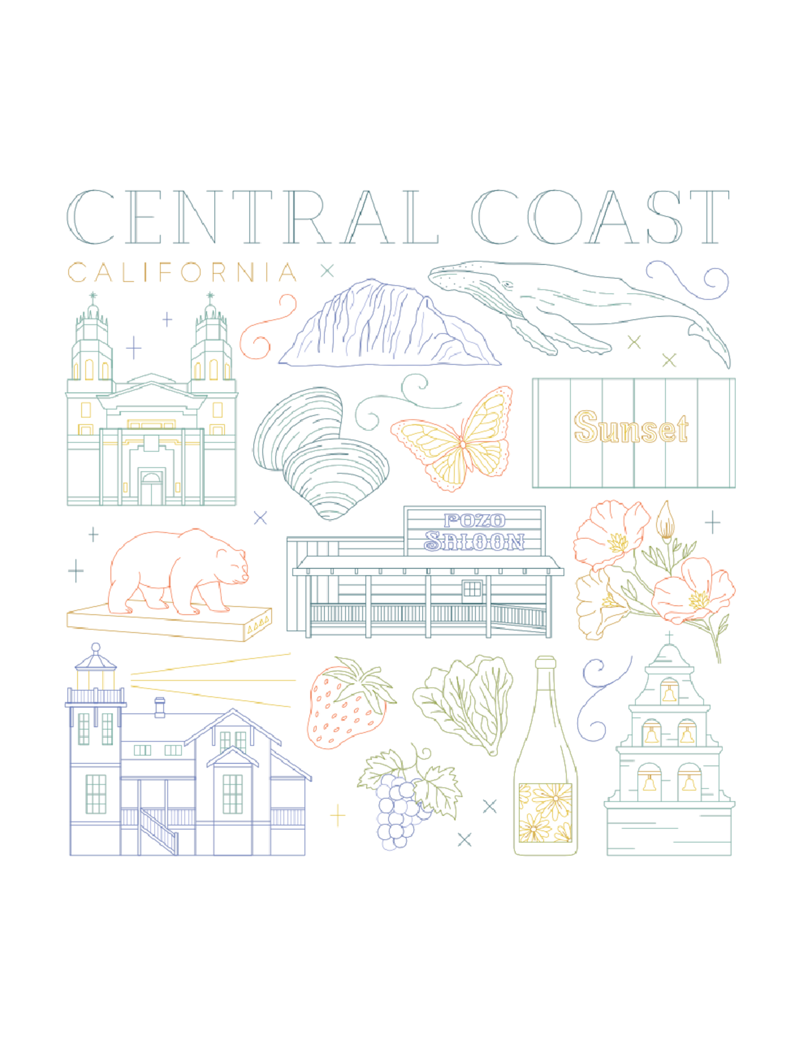 Cedar O'Reilly CA Central Coast Embroidery Floss - Set of Eleven  8.75 yard skeins