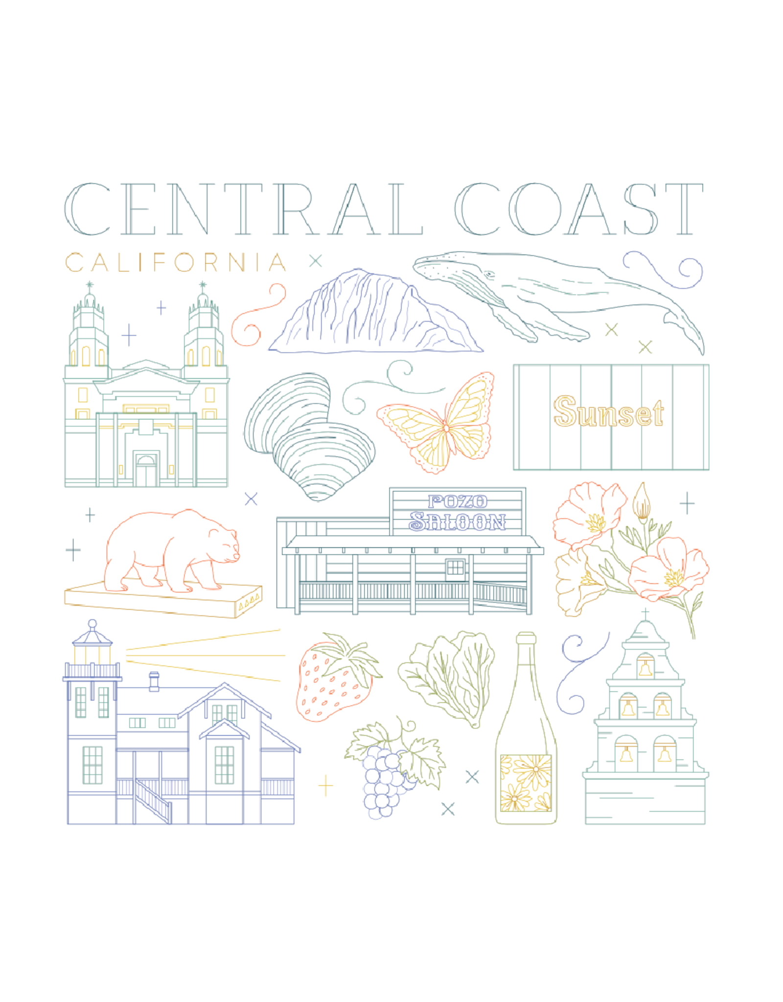 Cedar O'Reilly California Central Coast Embroidery Floss - Set of Eleven  8.75 yard skeins