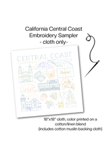 Cedar O'Reilly CA Central Coast Embroidery Sampler (sampler cloth and backing cloth only)