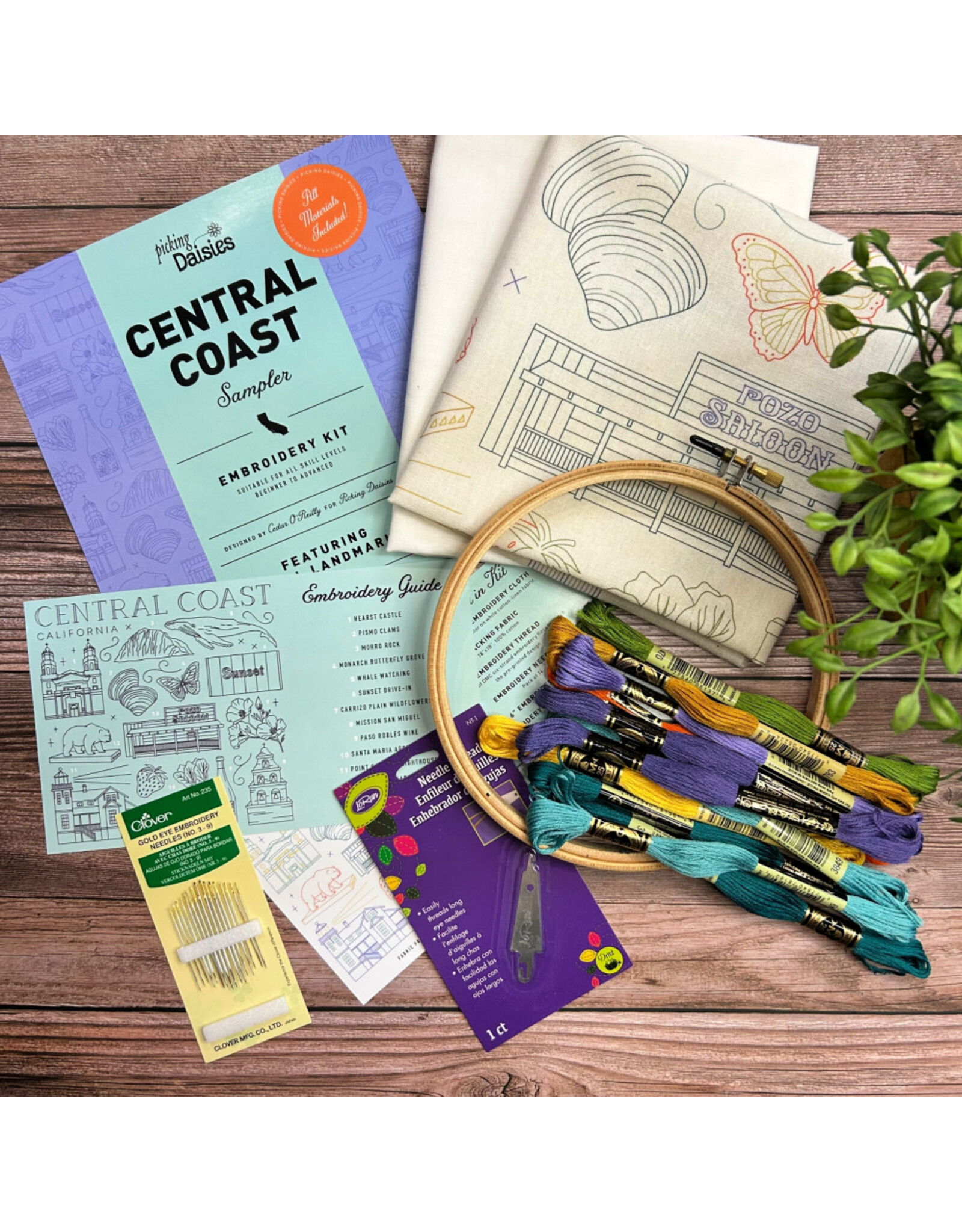 Cedar O'Reilly CA Central Coast Embroidery Sampler Kit