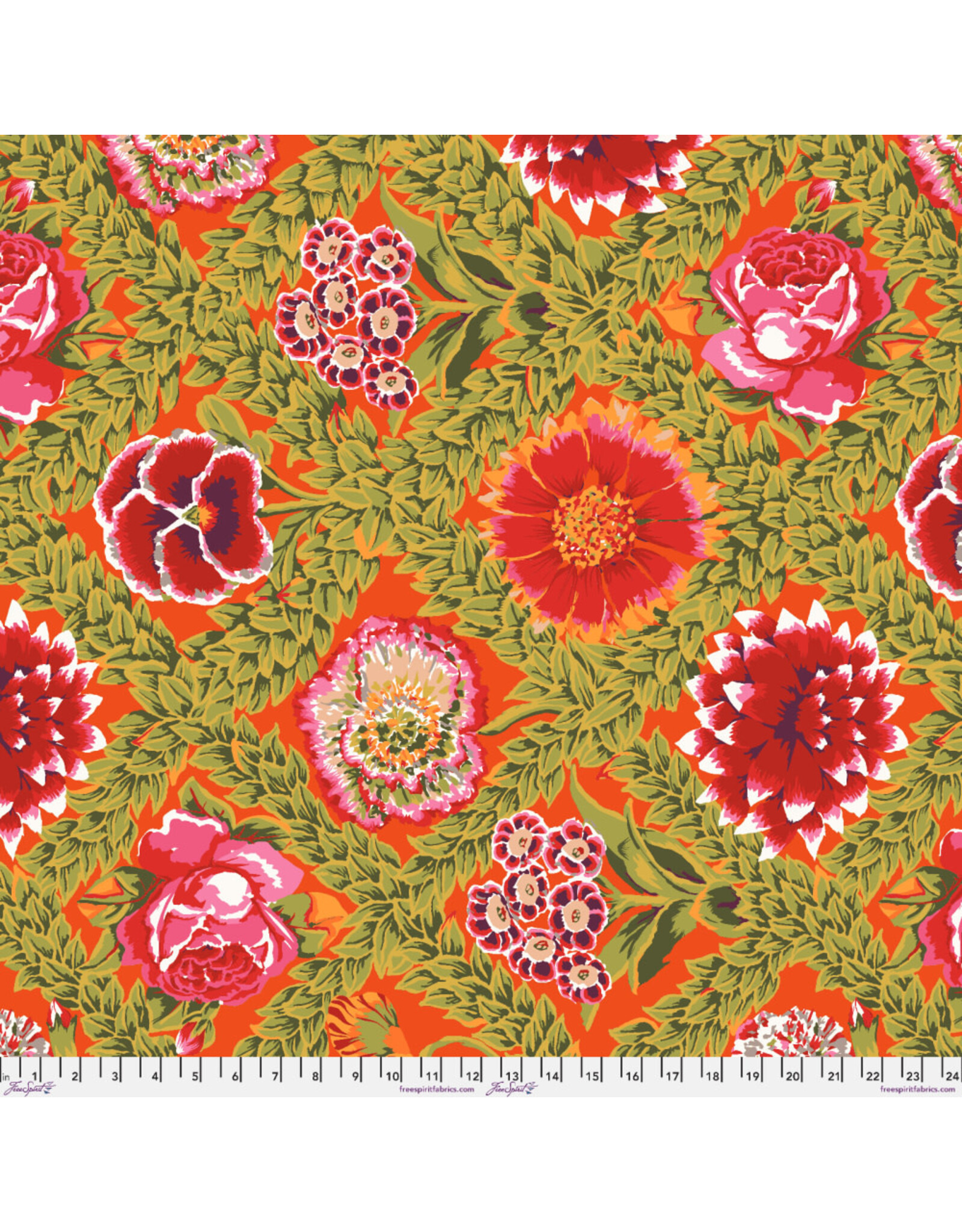 Kaffe Fassett Collective Kaffe Collective Vintage, Flower Lattice in Circus, Fabric Half-Yards