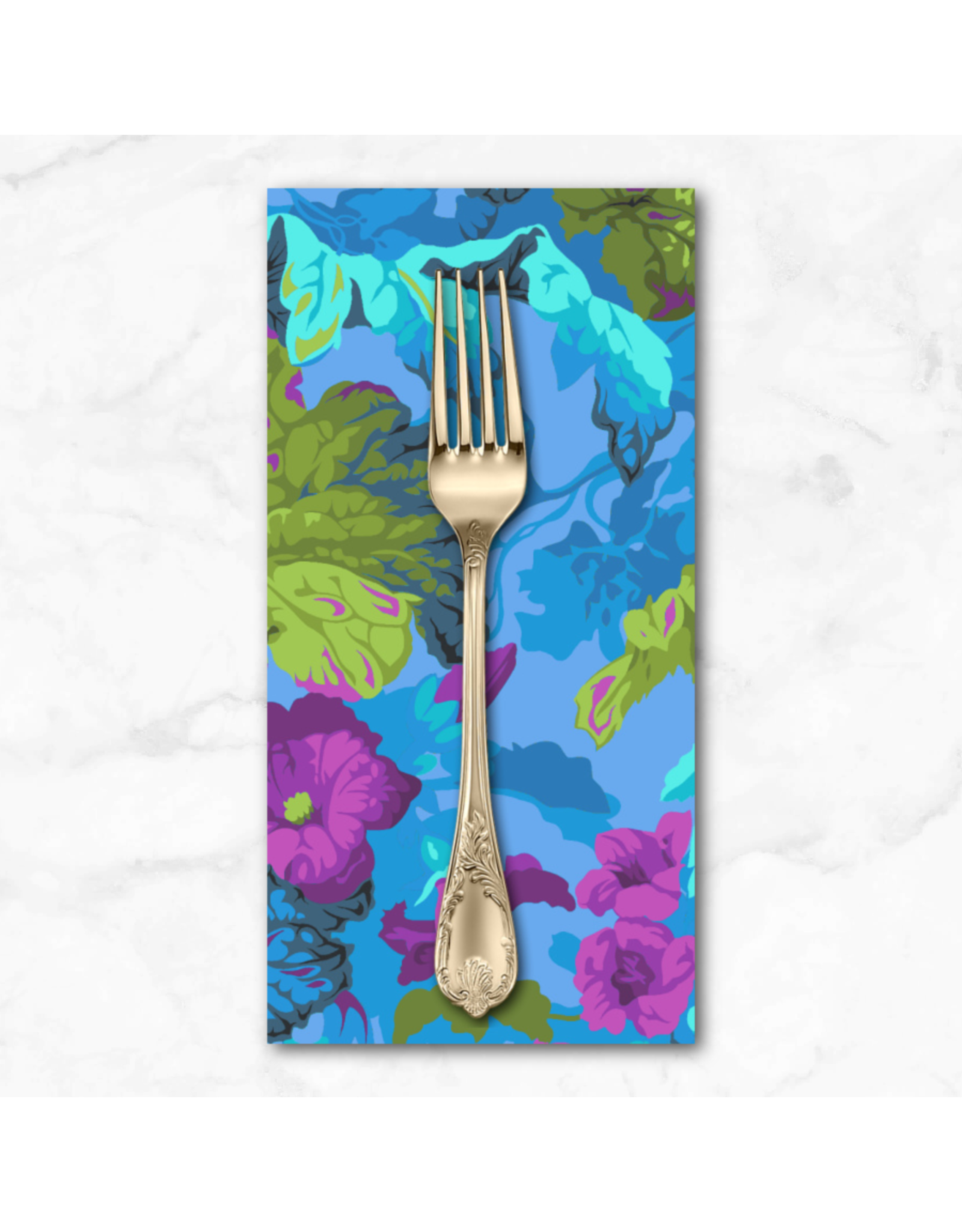 PD's Kaffe Fassett Collection Kaffe Collective Vintage, Grandiose in Turquoise, Dinner Napkin