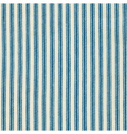 Robert Kaufman Classic Ticking Stripe Canvas in Denim Blue, Fabric Half-Yards