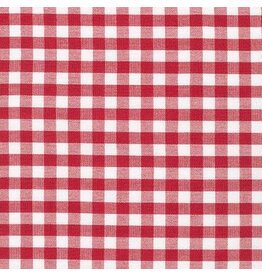 Robert Kaufman Carolina Gingham, 1/4” in Crimson, Lightweight Yarn Dyed Woven, Fabric Half-Yards