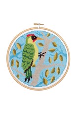 Hawthorne Handmade ON SALE - Green Woodpecker Cross Stitch Kit - 40% OFF