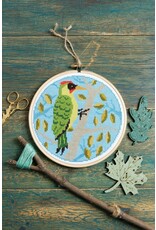 Hawthorne Handmade Green Woodpecker Cross Stitch Kit