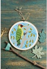 Hawthorne Handmade ON SALE - Green Woodpecker Cross Stitch Kit - 40% OFF