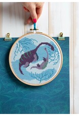 Hawthorne Handmade ON SALE - Plesiosaurus Cross Stitch Kit - 40% OFF