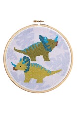 Hawthorne Handmade ON SALE - Triceratops Cross Stitch Kit - 40% OFF