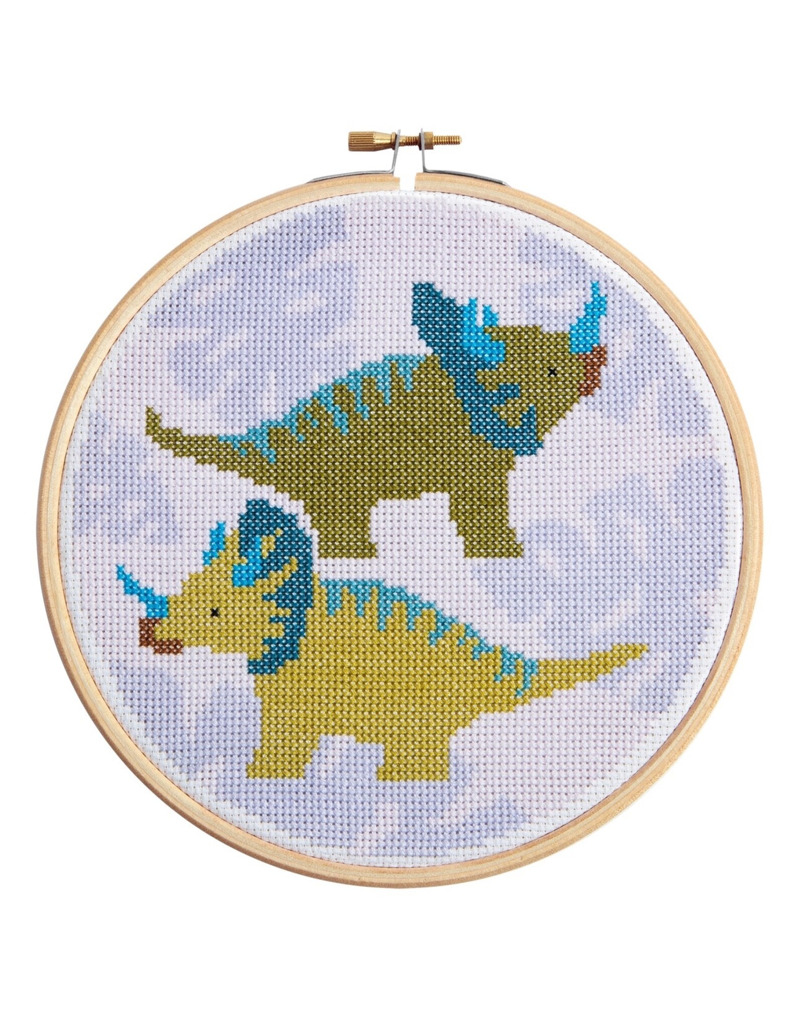 Hawthorne Handmade ON SALE - Triceratops Cross Stitch Kit - 40% OFF