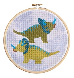 Hawthorne Handmade ON SALE - Triceratops Cross Stitch Kit - 40% OFF
