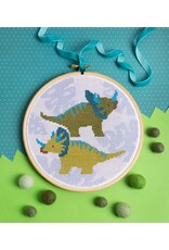 Hawthorne Handmade ON SALE - Triceratops Cross Stitch Kit - 40% OFF