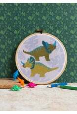 Hawthorne Handmade ON SALE - Triceratops Cross Stitch Kit - 40% OFF
