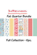 Cloud9 Fabrics Buttercream, Fat Quarter Bundle containing 8 pcs.