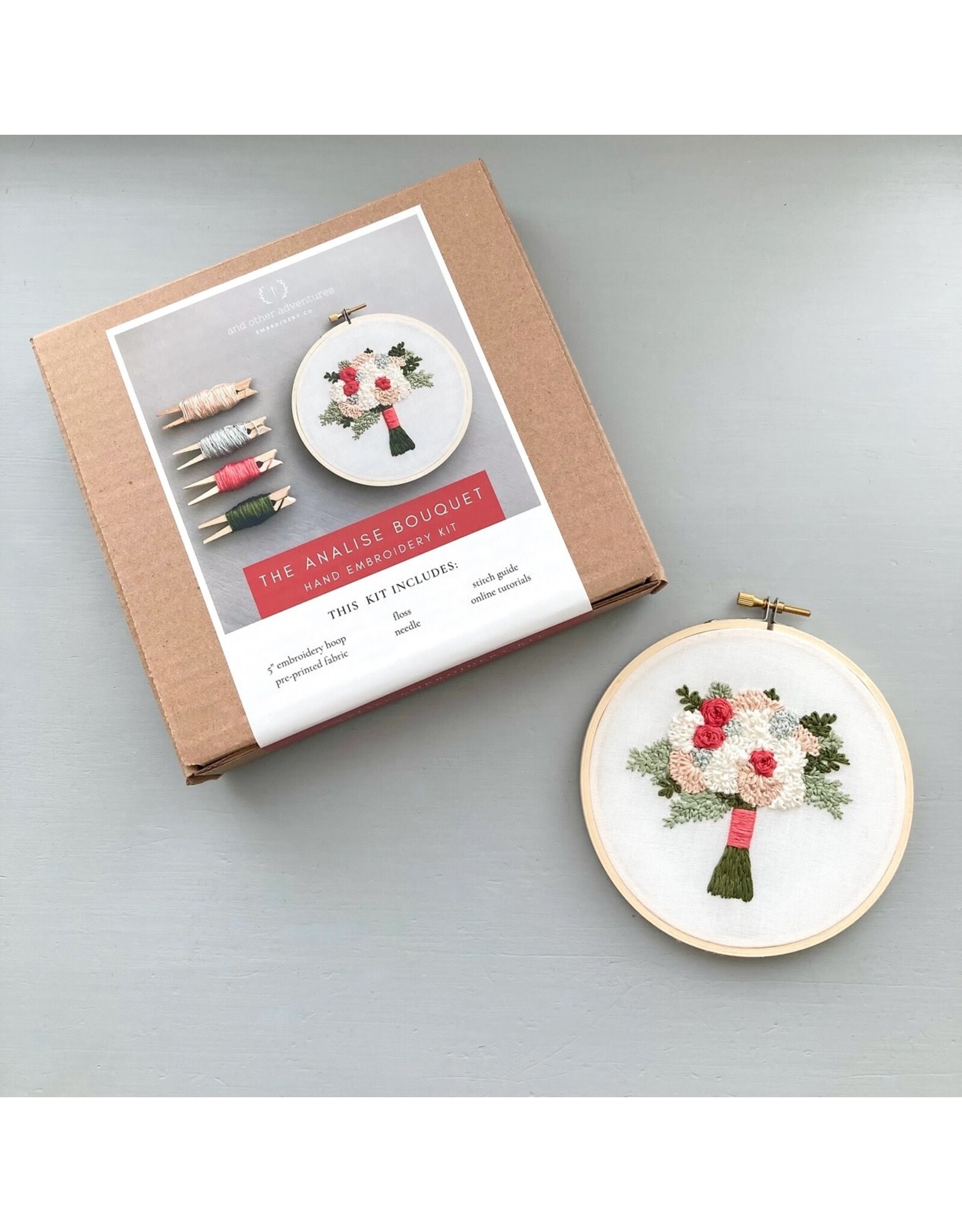 And Other Adventures Embroidery Co. The Analise Bouquet, Beginner Embroidery Kit