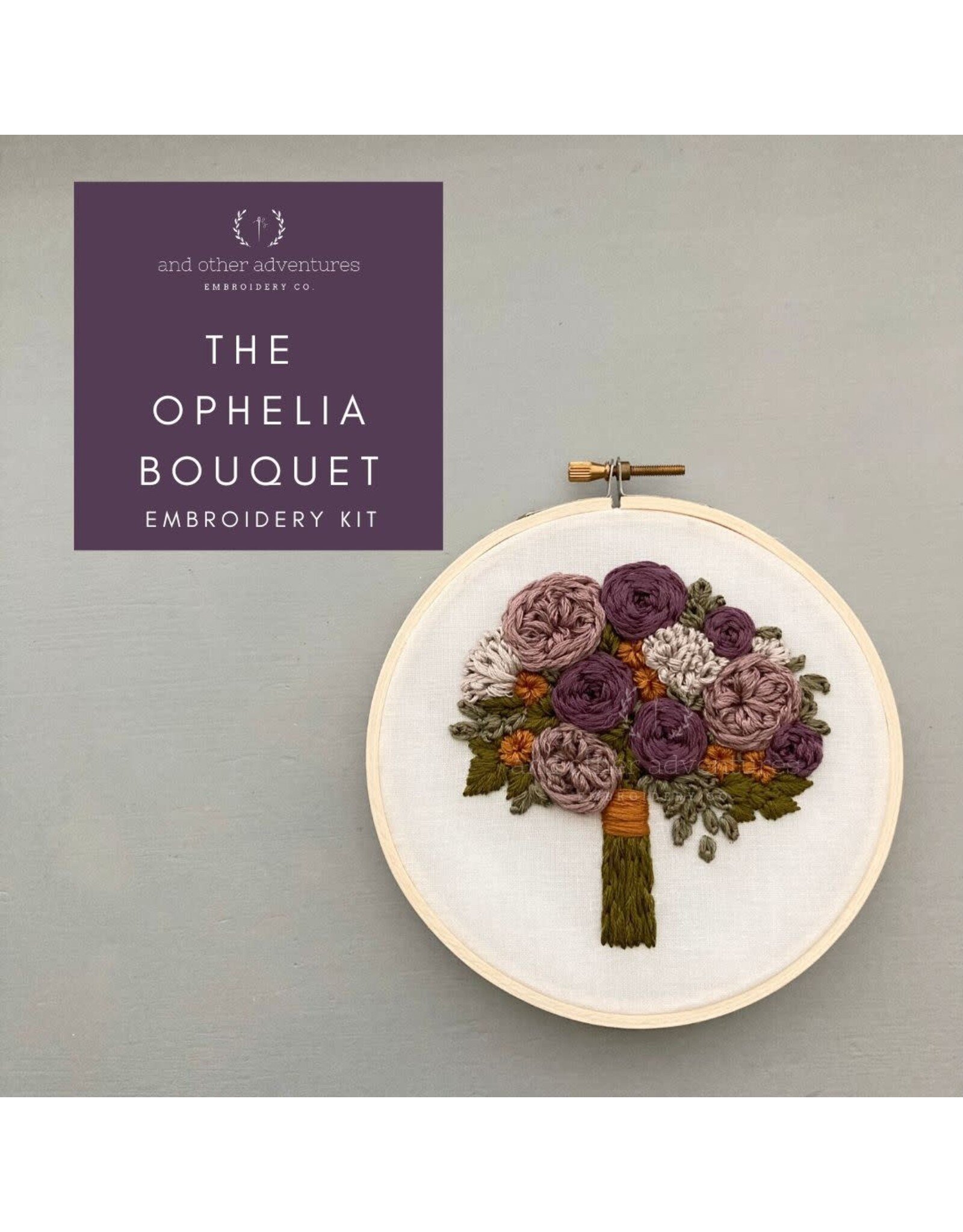 And Other Adventures Embroidery Co. The Ophelia Bouquet, Intermediate Embroidery Kit