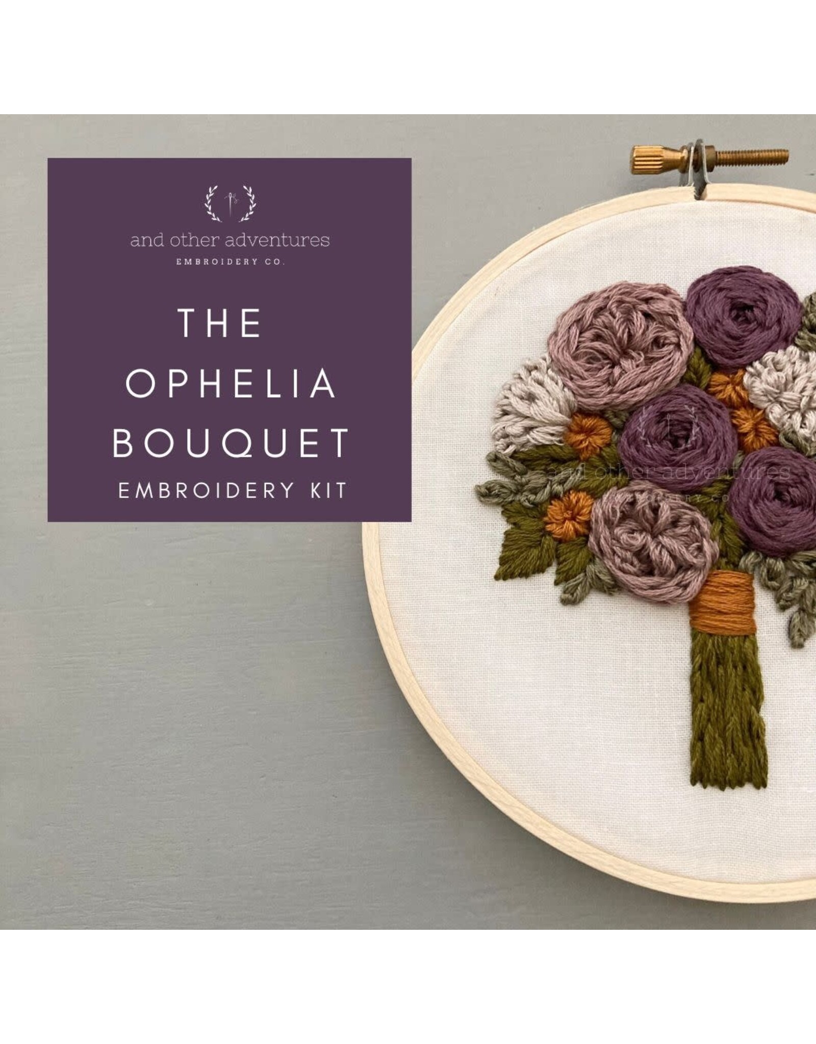 And Other Adventures Embroidery Co. The Ophelia Bouquet, Intermediate Embroidery Kit