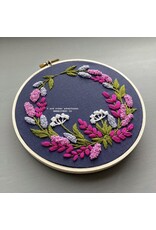 And Other Adventures Embroidery Co. Kensington in Periwinkle, Beginner Embroidery Kit