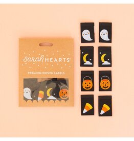 Sarah Hearts Halloween - Woven Label Tags, Set of 8