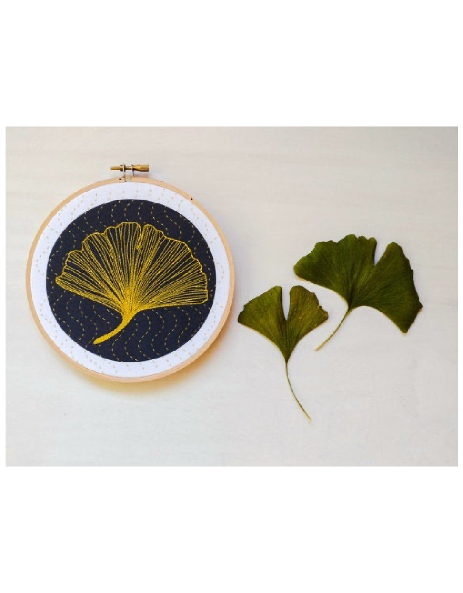 cozyblue Ginkgo Embroidery Kit from cozyblue