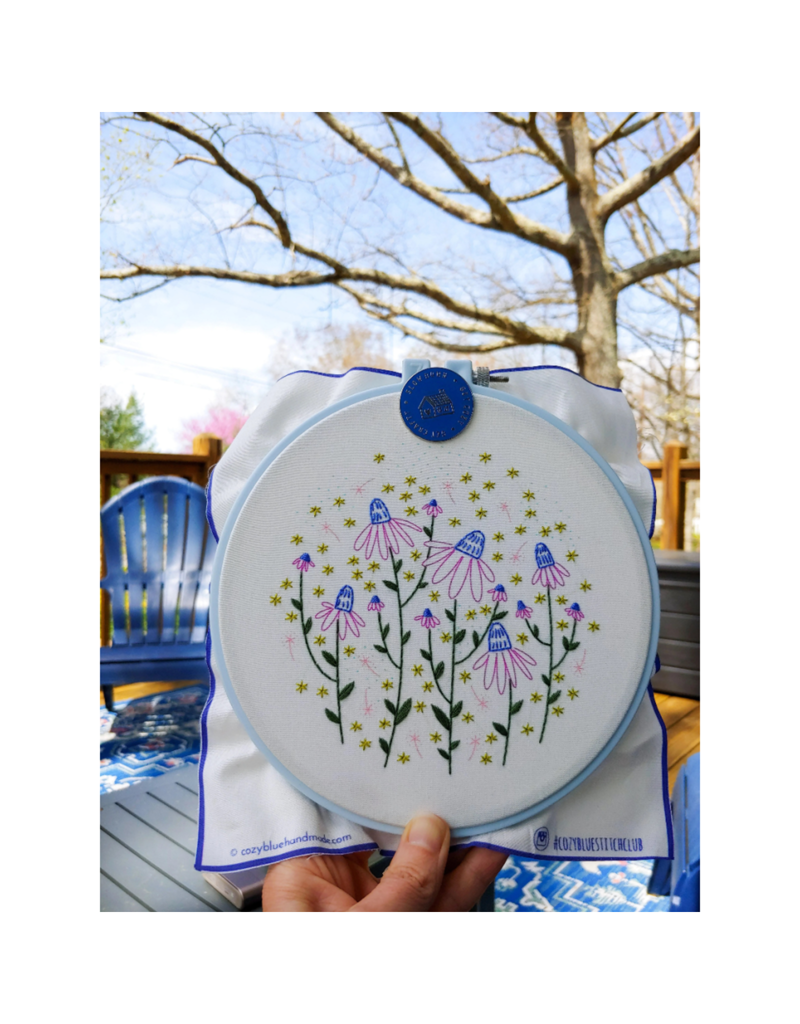 cozyblue Coneflower Magic Embroidery Kit from cozyblue