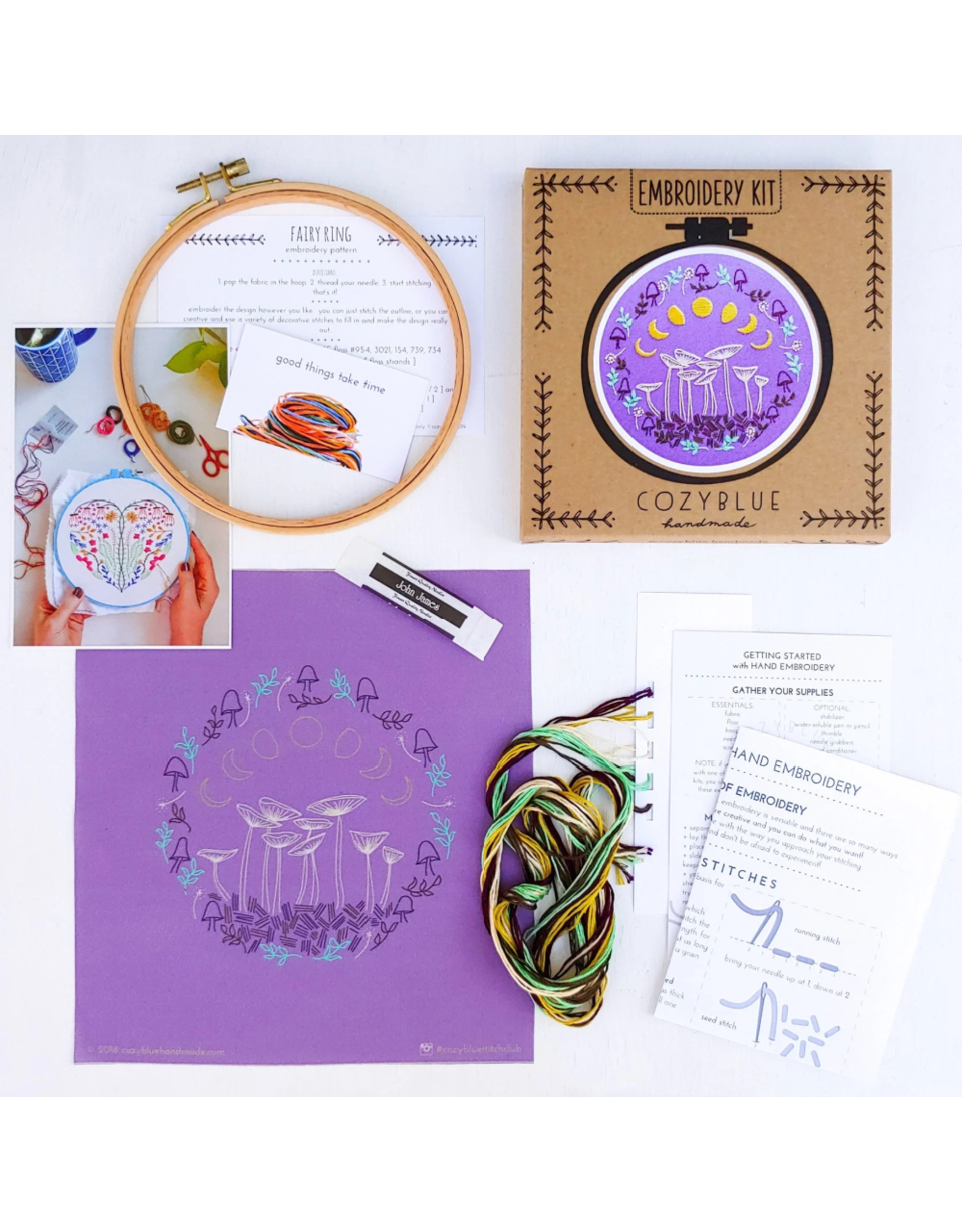cozyblue Slow + Steady Embroidery Kit from cozyblue