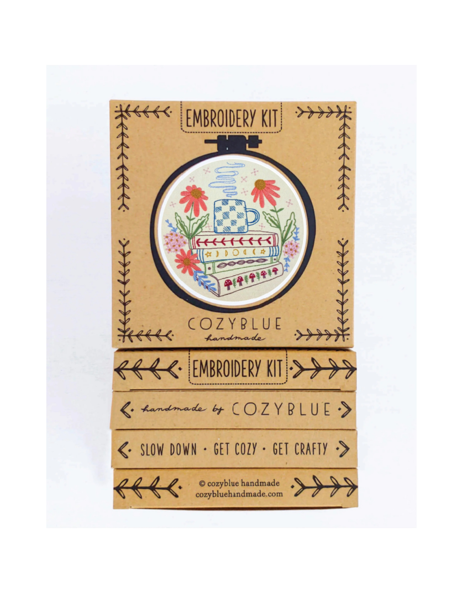 cozyblue ON ORDER-Book Nook Embroidery Kit from cozyblue