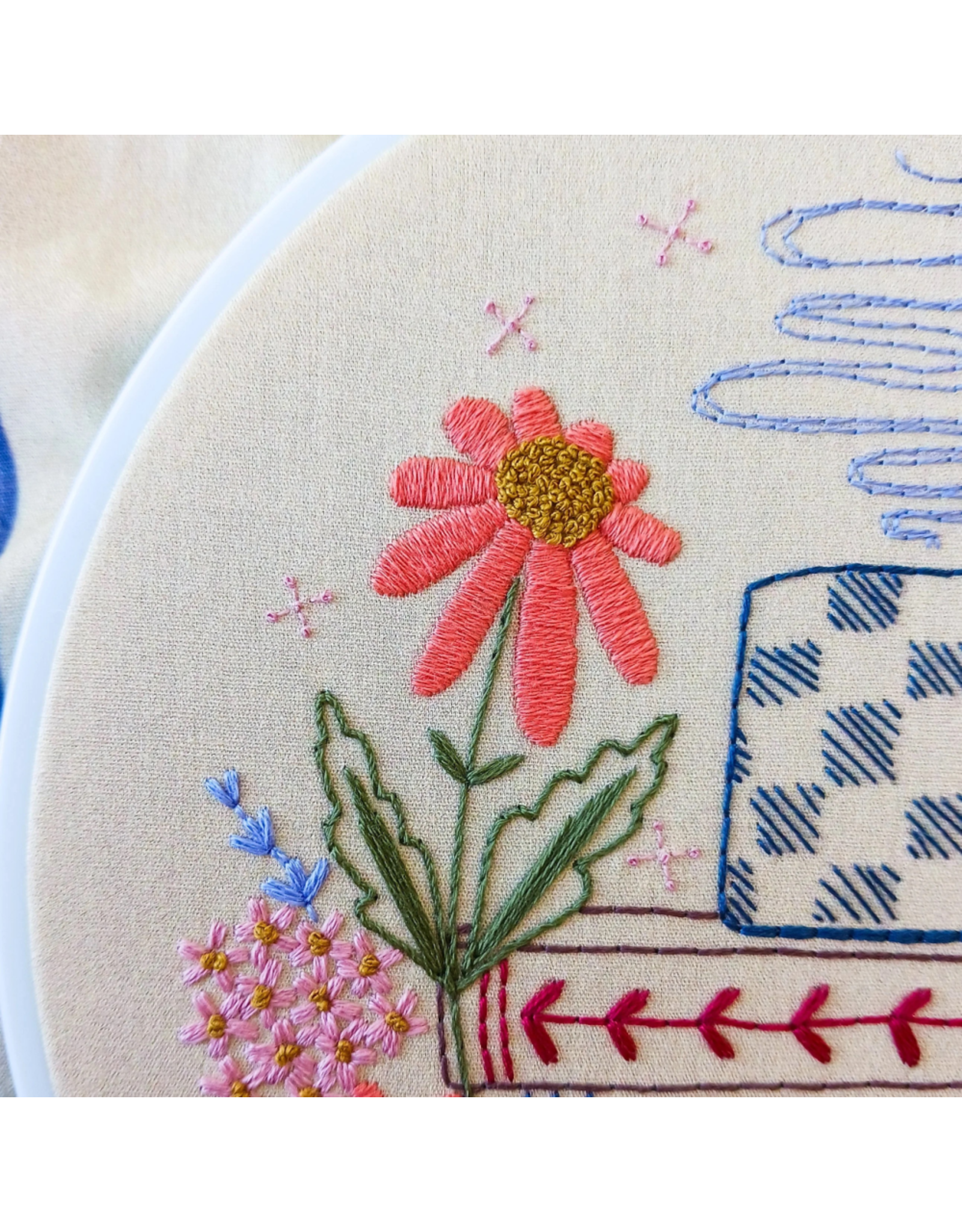 cozyblue ON ORDER-Book Nook Embroidery Kit from cozyblue