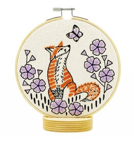 Hook, Line & Tinker Fox in Phlox, Embroidery Kit