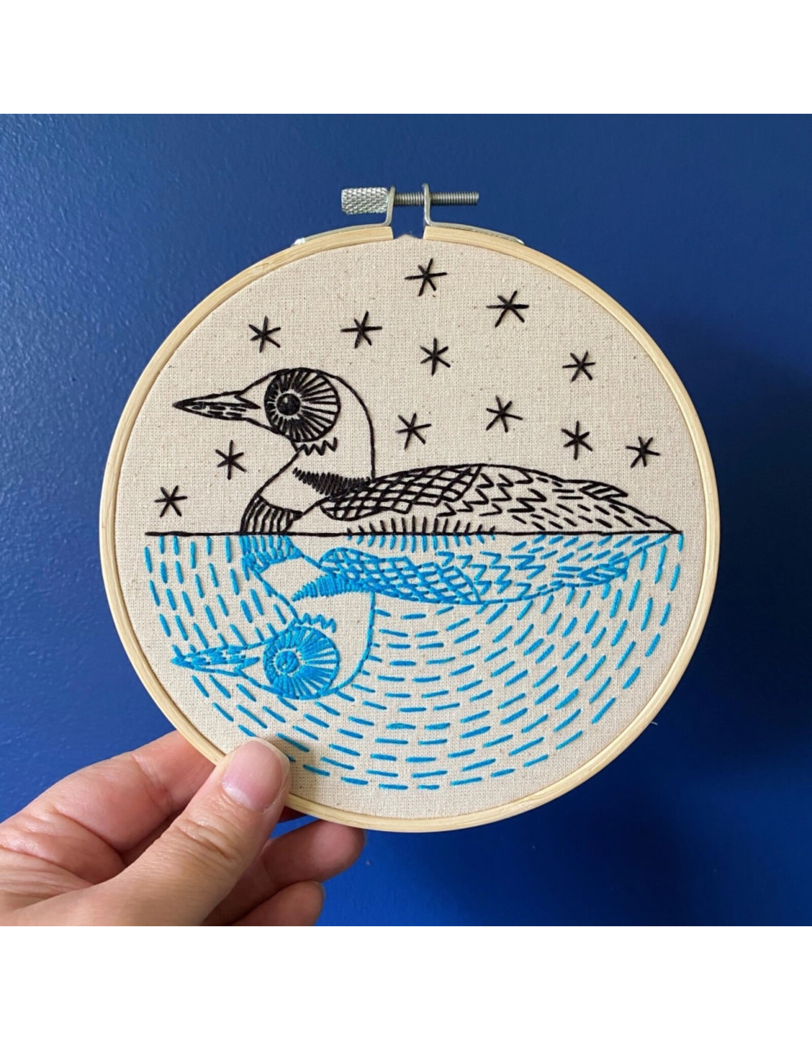 Hook, Line & Tinker Loon, Embroidery Kit