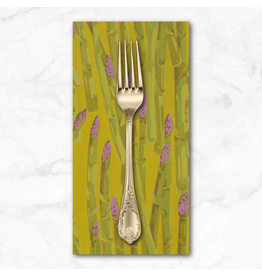 PD's Martha Negley Collection Garden, Asparagus Stripe in Gold, Dinner Napkin