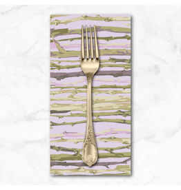 PD's Martha Negley Collection Garden, Twig Stripe in Lavender, Dinner Napkin