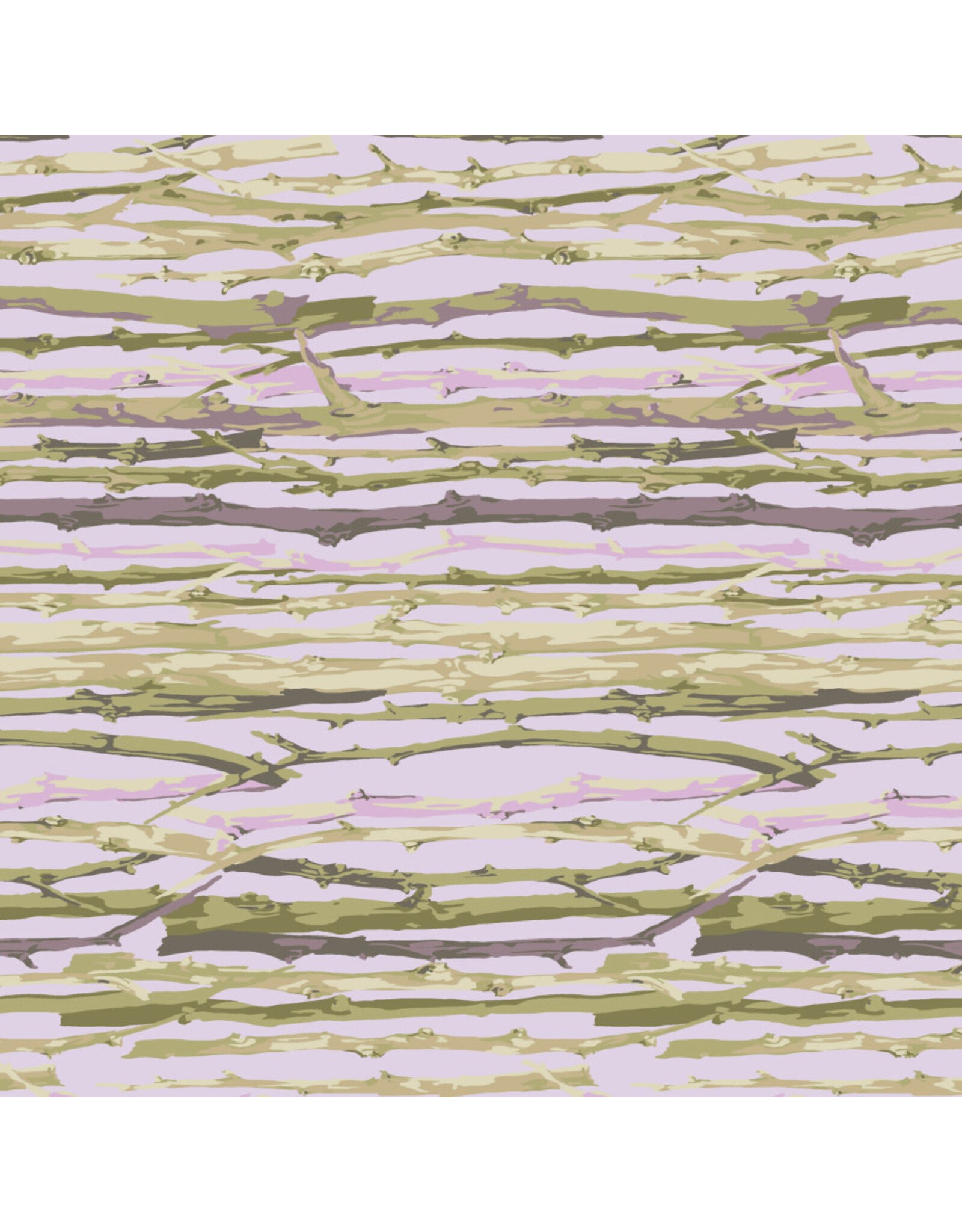 Martha Negley Garden, Twig Stripe in Lavender, Fabric Half-Yards