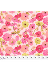 Martha Negley Garden, Zinnia Toss in Pink, Fabric Half-Yards