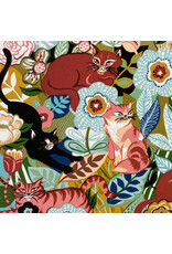 Alexander Henry Fabrics Chamomile Garden, Chamomile Cat in Chamomile, Fabric Half-Yards