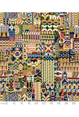 Alexander Henry Fabrics Chamomile Garden, Chamomile Mosaic in Chamomile, Fabric Half-Yards
