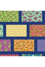 Andover Fabrics Floral States of America, Brick Layout Cheater in Multi, Fabric Half-Yards