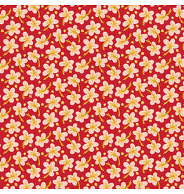 Andover Fabrics Floral States of America, Hawaii Yellow Hibiscus, Fabric Half-Yards