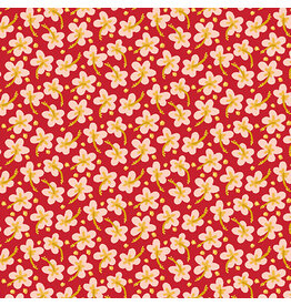 Andover Fabrics ON SALE-5 YARD CUT - Floral States of America, Hawaii Yellow Hibiscus
